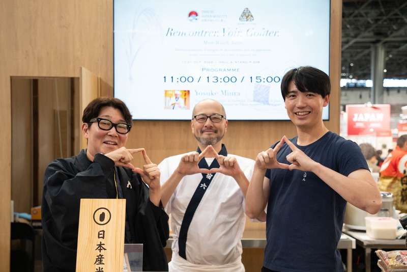 パリで握りたてのおにぎりを実演　日本産米5銘柄と職人の技を世界へ